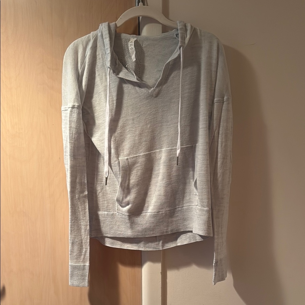 Lululemon Women's Light Gray Hoodie Top
